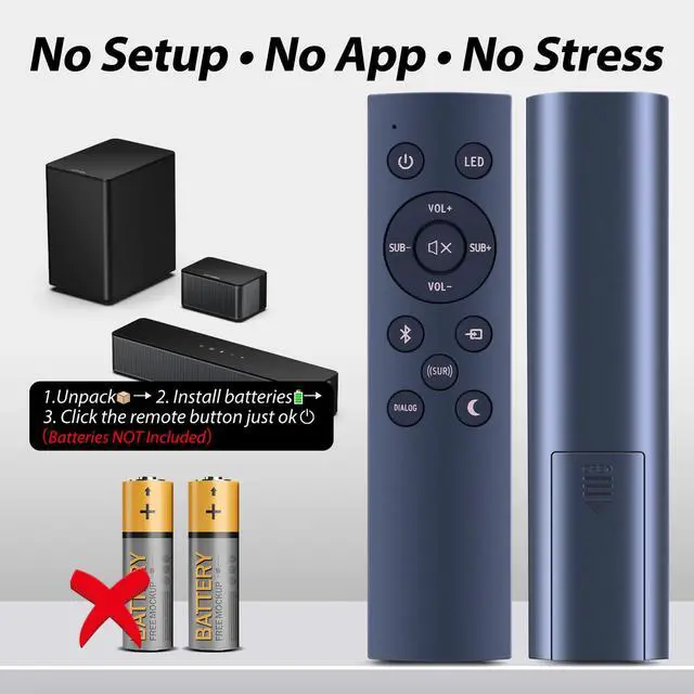 Alt view image 6 of 7 - 1067744 Replacement Remote Control for Klipsch Cinema 400 2.1 SoundBar | For KLIPSCH 1067744 Replacement Soundbar Remote Control