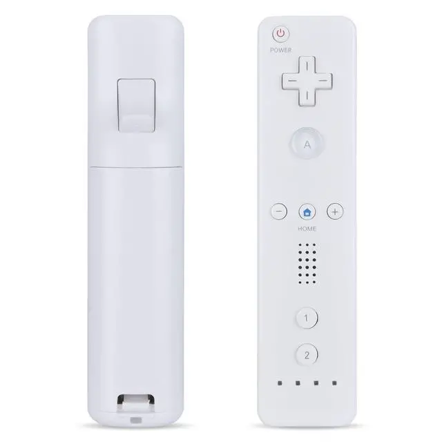 Alt view image 2 of 7 - Replacement Remote Control For Wii & Wii U, with Silicon Case and Nunchuck | White, Built-in 2 in 1 Motion Plus