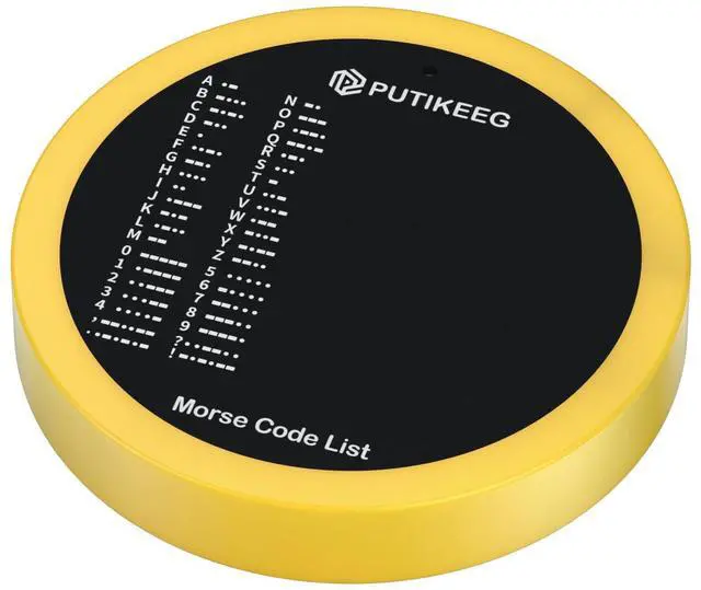 Main image of Morse Code Round Table Key morse code List Learning Shortwave Radio (Yellow)