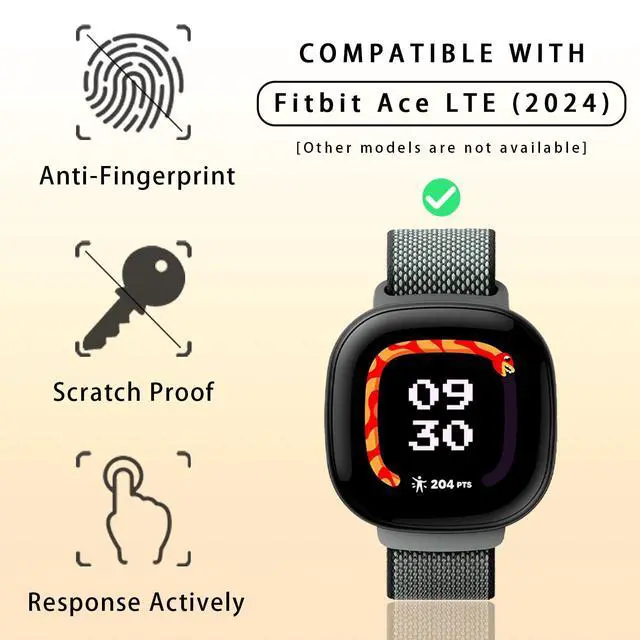 Alt view image 2 of 7 - 4 Pack Hard PC Screen Protector Case for Fitbit Ace LTE with Tempered Glass, High Sensitivity Anti-Fall Cover Bumper for Google Fitbit Ace LTE