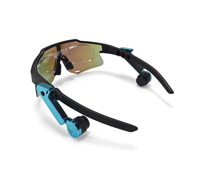 Alt view image 3 of 6 - Bluetooth Cycling Glasses, Open-Ear Audio Sunglasses with Wind-Reducing Mic for Cycling, Running, Driving