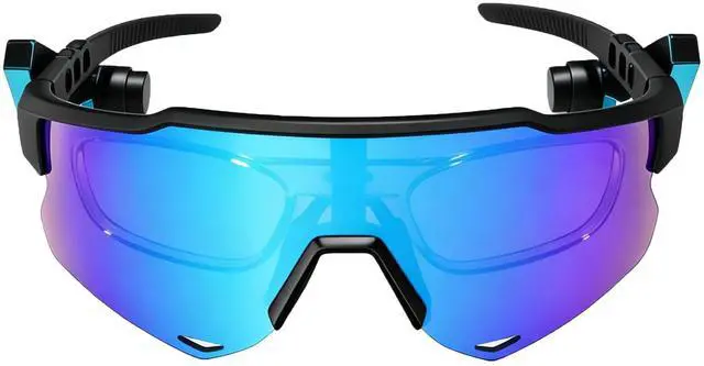 Main image of Bluetooth Cycling Glasses, Open-Ear Audio Sunglasses with Wind-Reducing Mic for Cycling, Running, Driving