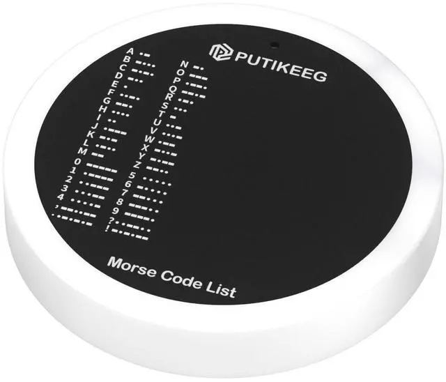 Main image of Morse Code Round Table Key morse code List Learning Shortwave Radio (White)