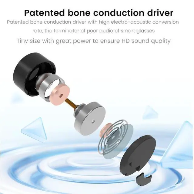 Alt view image 6 of 6 - Bluetooth Cycling Glasses, Open-Ear Audio Sunglasses with Wind-Reducing Mic for Cycling, Running, Driving