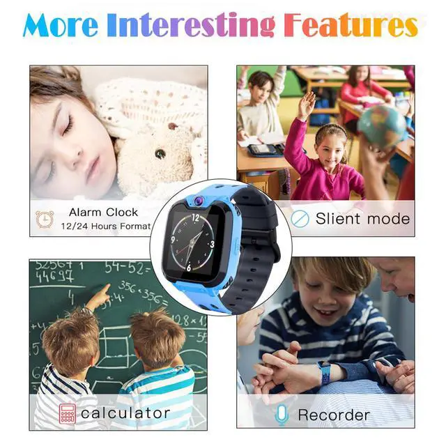 Alt view image 6 of 7 - Smart Watch for Kids Boys Girls, Blue | 26 Puzzle Games, HD Camera, Video Music Player, Pedometer & Flashlight, Alarm Clock & Learn Card, Audio Book