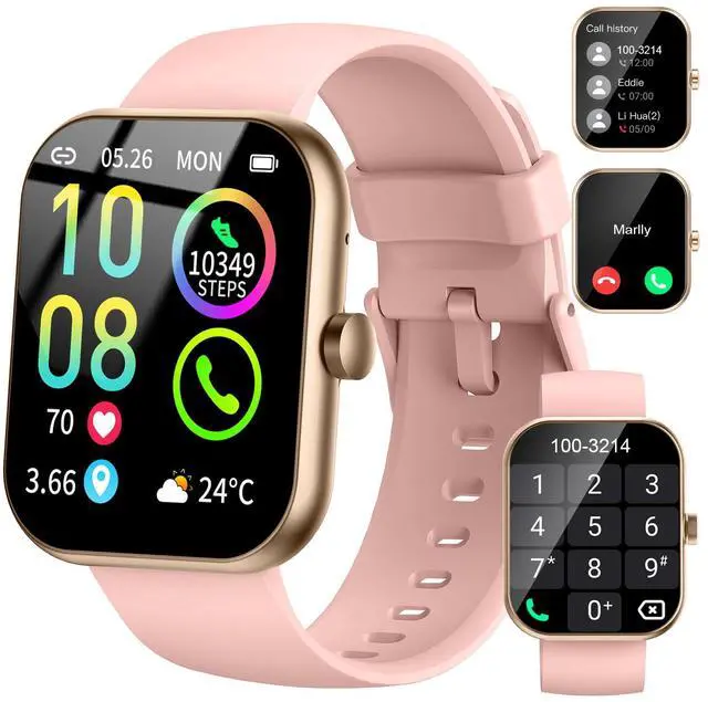 Main image of Smart Watch for Women (Answer/Make Call), 1.96"HD Smartwatch with Heart Rate/Sleep Monitor/Pedometer, 113+ Sports Modes, 2026 New Fitness Watch IP68 Waterproof, Activity Tracker for Android iOS-Pink