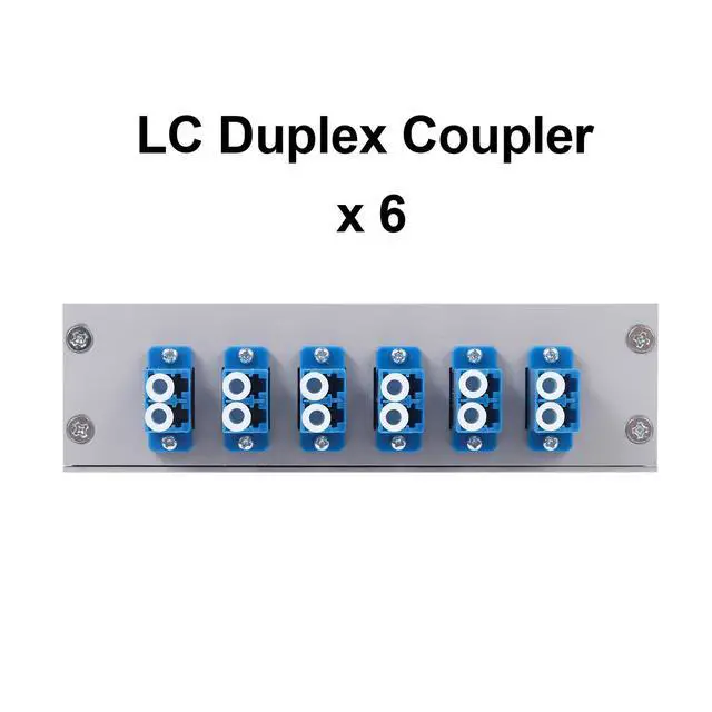 Alt view image 2 of 7 - LC-UPC 6 Duplex 12 Port DIN Rail SM Fiber Optic Enclosure ODF (Includes Pigtail and 6PC Coupler)
