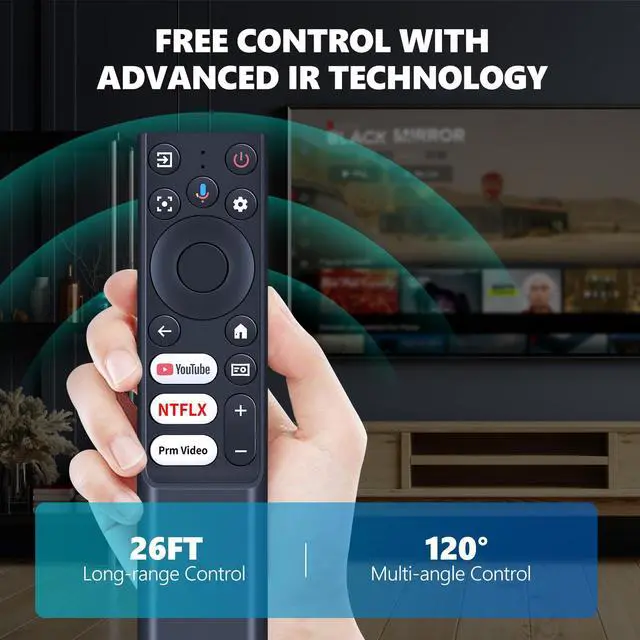 Alt view image 5 of 6 - Replacement Projector Remote Control for HAPPRUN H1 Projector, for TCL C1 GTV