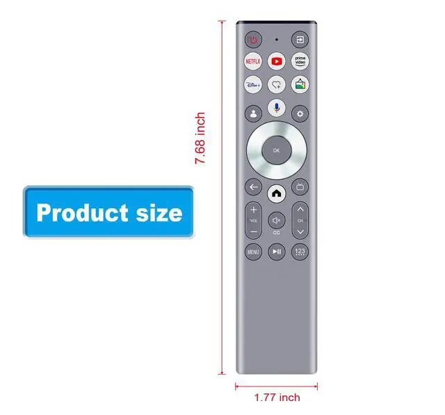 Alt view image 5 of 7 - ERF6G80H Backlit Voice Remote Replacement Compatible with HISENSE CanvasTV | 4K QLED TV S7 S7N 55S7N 65S7N 75S7N 85S7N 55S75N 65S75N 75S75N 85S75N 2024
