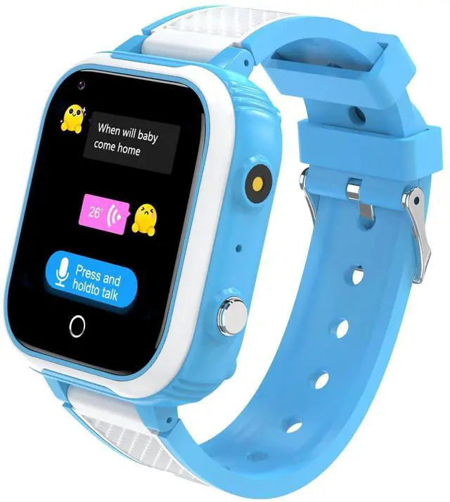 Main image of 4G Smart Watch Phone for Kids with GPS Tracker, Blue | 1.83" Large Touch Screen, WiFi, Call, Voice Video Chat, Whatsapp, SOS, Bluetooth, Alarm, Pedometer, Music, Age 4-15