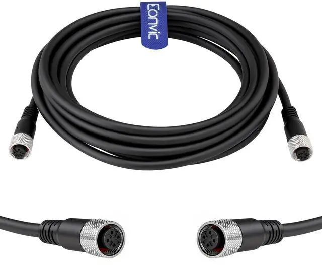 Alt view image 4 of 5 - Industrial M12 A Code 4 Pin Female to Female Connector Molded PVC Aviation Sensor Cable (2m)