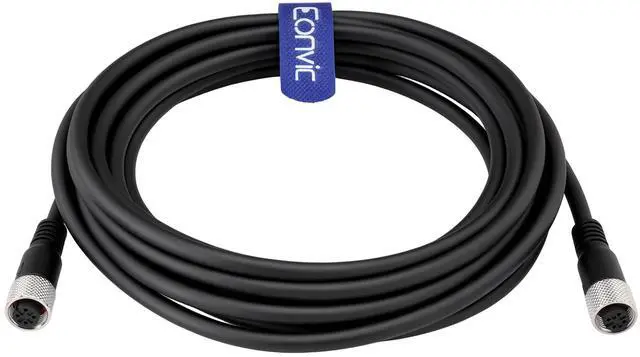Alt view image 4 of 7 - Industrial M12 A Code 4 Pin Female to Female Connector Molded PVC Aviation Sensor Cable (5m)