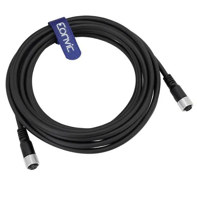 Alt view image 5 of 7 - Industrial M12 A Code 4 Pin Female to Female Connector Molded PVC Aviation Sensor Cable (5m)