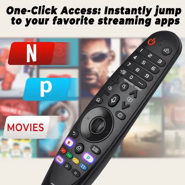 Alt view image 6 of 6 - Replacement for LG Remote Control AKB75855501, Lg Remote Control for Smart Tv with Voice and Pointer Function, Replaced MR19BA MR18BA MR21 MR22 MR23 MR24