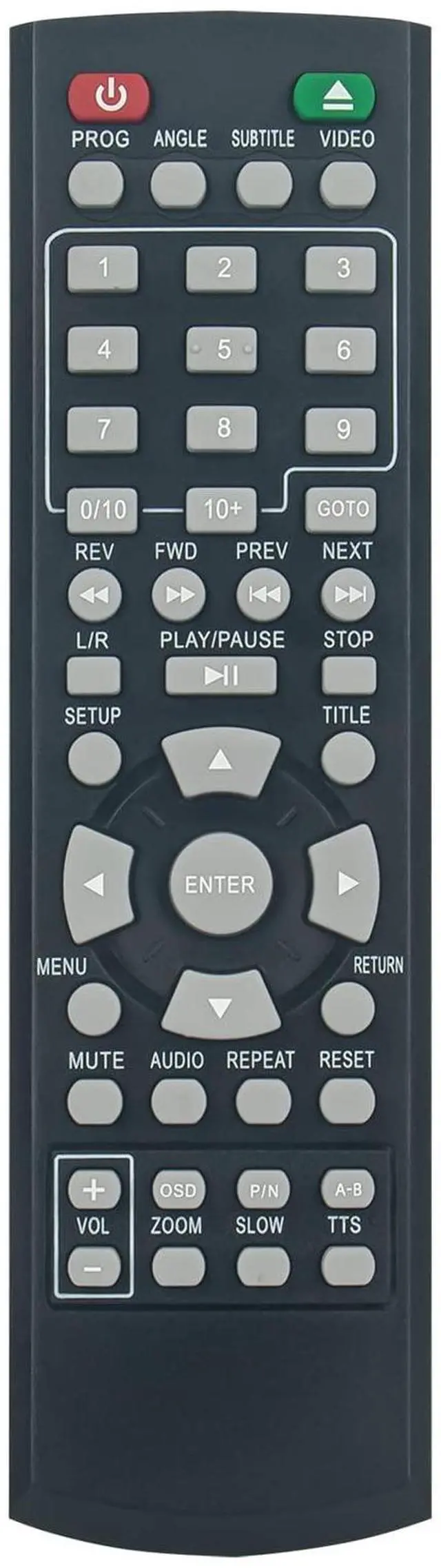 Main image of Replace Remote Control Compatible with Onn Upscaling HDMI DVD Player | 100008761OA ONA18DP001 ONA19DP005 LR03 100008761 100093892