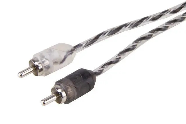 Alt view image 3 of 6 - A25C4 25 Foot 2-Channel Oxygen Free Copper Twisted Car Stereo RCA Interconnect Audio Cables Black/Clear
