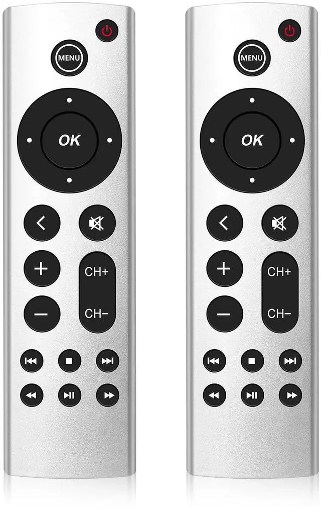 Main image of 2PC Universal Replacement Remote for Aple TV 4K/ Gen 1 2 3 4/ HD A2843 A2737 A2169 A1842 A1625 A1427 A1469 A1378 A1218 (NO Voice