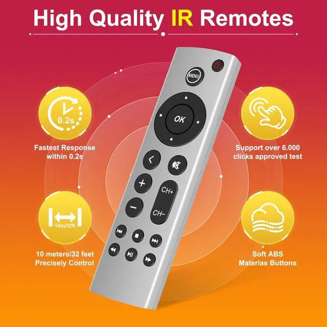 Alt view image 6 of 6 - 2PC Universal Replacement Remote for Aple TV 4K/ Gen 1 2 3 4/ HD A2843 A2737 A2169 A1842 A1625 A1427 A1469 A1378 A1218 (NO Voice