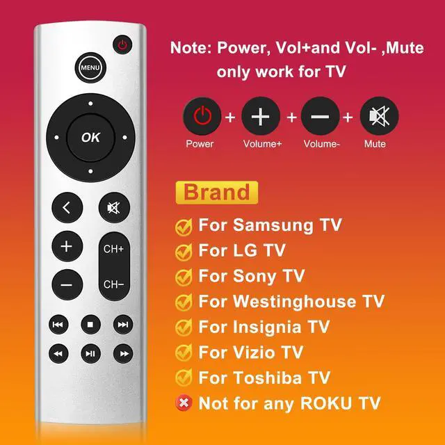 Alt view image 5 of 6 - 2PC Universal Replacement Remote for Aple TV 4K/ Gen 1 2 3 4/ HD A2843 A2737 A2169 A1842 A1625 A1427 A1469 A1378 A1218 (NO Voice