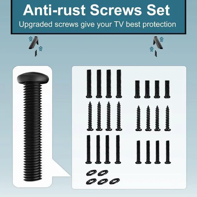 Alt view image 4 of 7 - TV Legs for Roku Select Series, for Roku TV Stand Legs for 4K HD HDR FHD QLED,Fit for TV with a Hole Center-to-Center Distance of 14mm/0.55in to 24mm/0.94in Please Measure Bottom Hole Distance