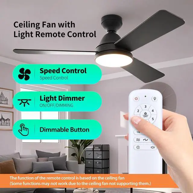 Alt view image 2 of 7 - Replacement Remote for Fanbulous Ceiling Fan TY-01, DMCF-01, F-TH72BK-1D01 | For Fanbulous TY-01, DMCF-01, F-TH72BK-1D01, DMCF-02 Replacement Ceiling Fan Remote Control