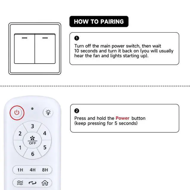 Alt view image 3 of 7 - Replacement Remote for Fanbulous Ceiling Fan TY-01, DMCF-01, F-TH72BK-1D01 | For Fanbulous TY-01, DMCF-01, F-TH72BK-1D01, DMCF-02 Replacement Ceiling Fan Remote Control