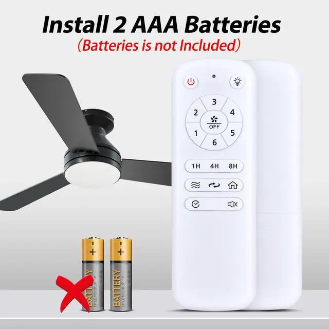 Alt view image 6 of 7 - Replacement Remote for Fanbulous Ceiling Fan TY-01, DMCF-01, F-TH72BK-1D01 | For Fanbulous TY-01, DMCF-01, F-TH72BK-1D01, DMCF-02 Replacement Ceiling Fan Remote Control