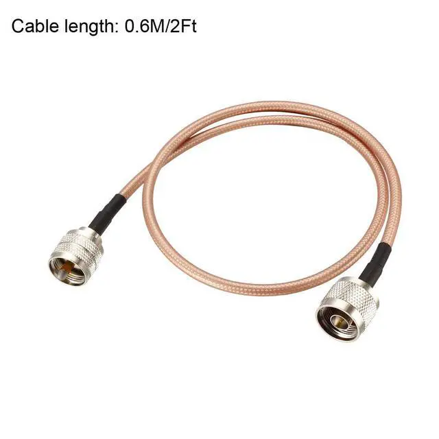 Alt view image 4 of 4 - UHF (PL259) Male to N-Type Male Antenna Cable RG400 Coax Cable 0.6M/2Ft