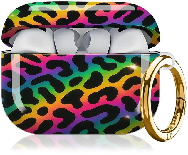Main image of Compatible with AirPod Pro 3rd Generation Case 2025,Fashion Protective Cover with Keychain, Anti-Scratch, Drop Protection,Shockproof Cover for AirPod Pro 3 Women(Colorful Leopard Cheetah Animal)