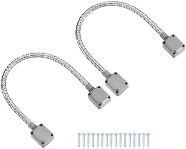 Main image of Armored Door Loop Wire Protection (20" L 5/16" ID, Silver)(1Pcs), Door Wire Conduit Power Transfer Armored Cable Wire Sleeve Protector with Aluminum End Cap, Suit for - Access System