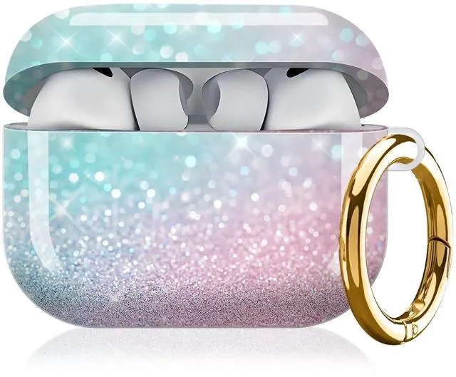 Main image of Compatible with AirPod Pro 3rd Generation Case 2025,Fashion Protective Cover with Keychain, Anti-Scratch, Drop Protection,Shockproof Cover for AirPod Pro 3 Women(Pink Sparkle Glitter)