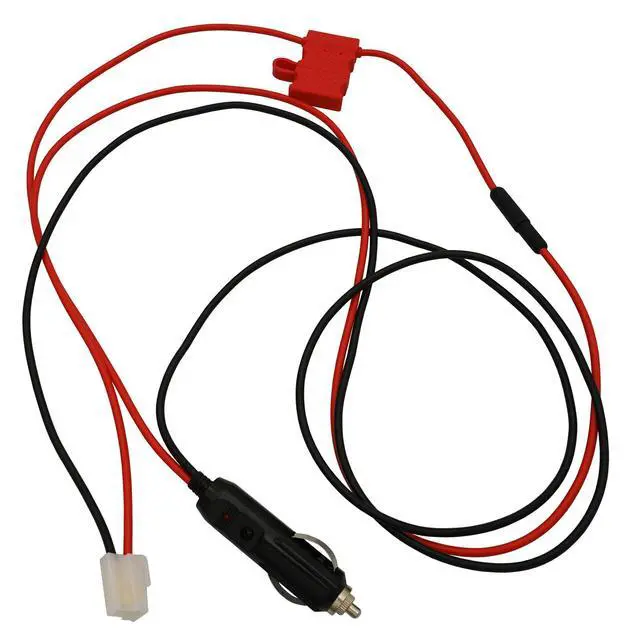 Alt view image 2 of 7 - T Shape Connector 12V DC Power Cord Cable with Cigarette Lighter Plug for Kenwood Yaesu Icom Mobile Radios
