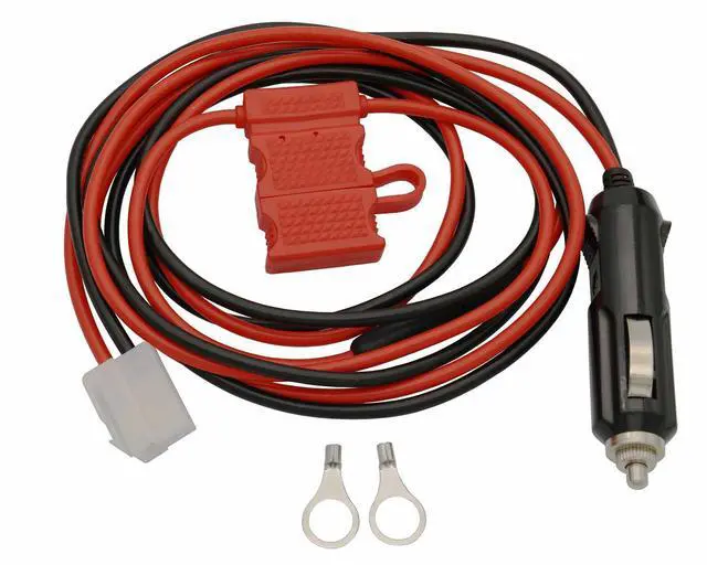 Main image of T Shape Connector 12V DC Power Cord Cable with Cigarette Lighter Plug for Kenwood Yaesu Icom Mobile Radios