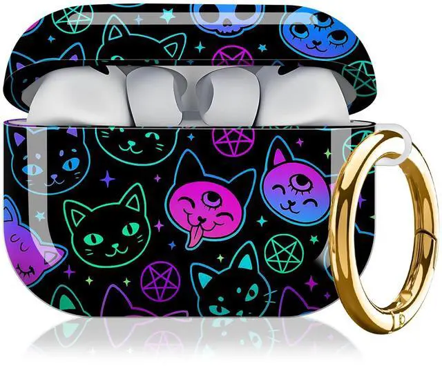 Main image of Compatible with AirPod Pro 3rd Generation Case 2025,Fashion Protective Cover with Keychain, Anti-Scratch, Drop Protection,Shockproof Cover for AirPod Pro 3 Women(Cute Cartoon Cat)