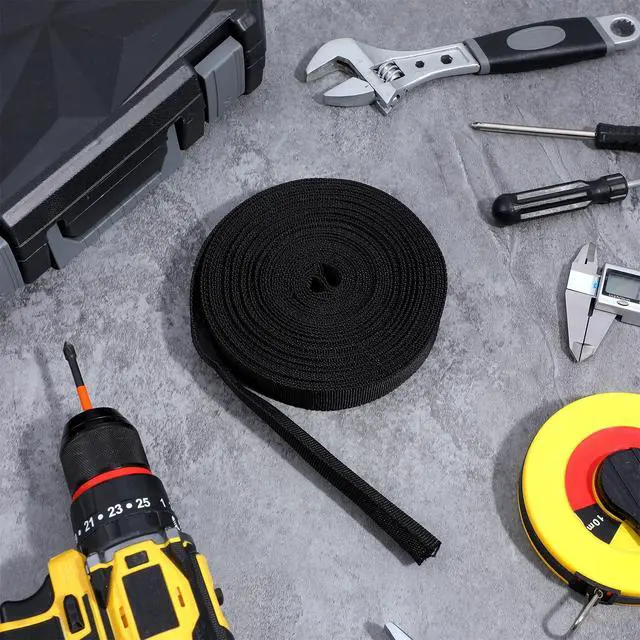 Alt view image 5 of 7 - 32.8 Ft Hydraulic Hose Protector Sleeve, 1 Inch Id Black Protective Cover Hose Sheath Hydraulic Wrap Cutting Wire Sheath Cable Cover for Cord Tig