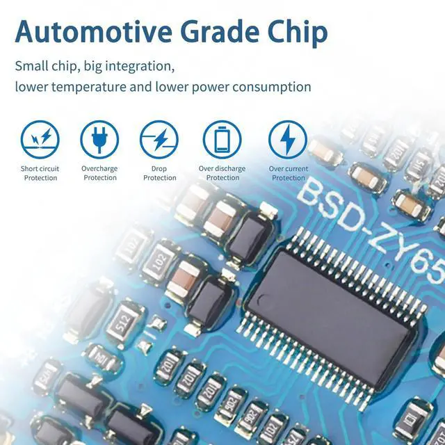 Alt view image 5 of 7 - 15S BMS 48V 20A Lifepo4 Battery Management System PCB Protection Board with Balance Wire and NTC,Ten Functional protections, Common Port, for Lifepo4 Battery Pack (15S 48V 20A)