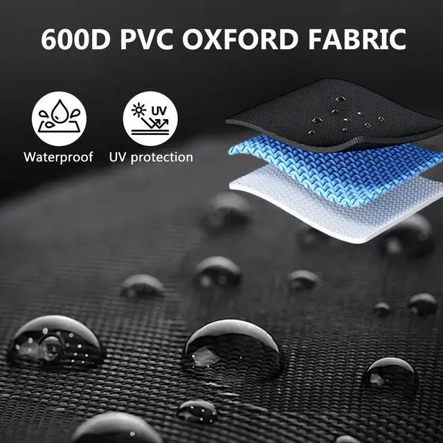 Alt view image 5 of 6 - Welding Lead Reel Cover, 600D Waterproof Double Reel Cover Layer with Grips and Windproof Double Buckles, Fits Various Dual Cable Reels (35×14×14in)