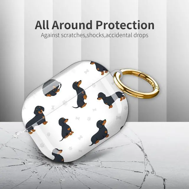 Alt view image 4 of 6 - Compatible with AirPod Pro 3rd Generation Case 2025,Fashion Protective Cover with Keychain, Anti-Scratch, Drop Protection,Shockproof Cover for AirPod Pro 3 Women(Dachshund Dog Paws)