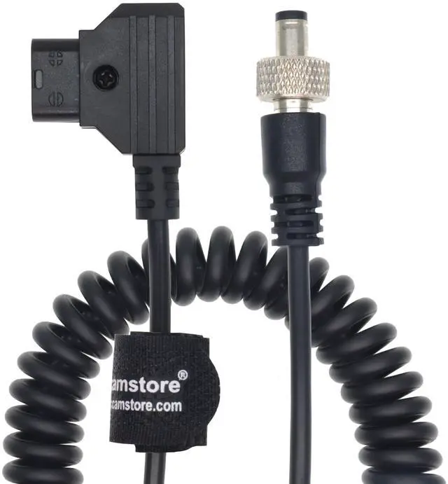 Main image of Locking DC 5.5 2.1 to D Tap Spring Power Cable for Video Devices PIX-E7 PIX-E5 7 Touchscreen Display Hollyland Mars 400s Amaran 60X (Coiled Cable, Straight Locking DC)