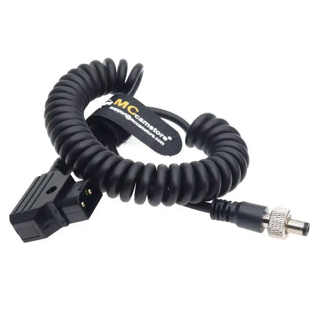 Alt view image 4 of 5 - Locking DC 5.5 2.1 to D Tap Spring Power Cable for Video Devices PIX-E7 PIX-E5 7 Touchscreen Display Hollyland Mars 400s Amaran 60X (Coiled Cable, Straight Locking DC)