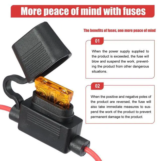 Alt view image 3 of 6 - 3A 15W DC-DC 12V 24V to 5V Step Down Converter with USB & Fuse | 12V 24V to 5V Buck Converter with Micro USB 48 CM Cable Voltage Reducer Waterproof Golf Cart CNC Equipment RV Accessories