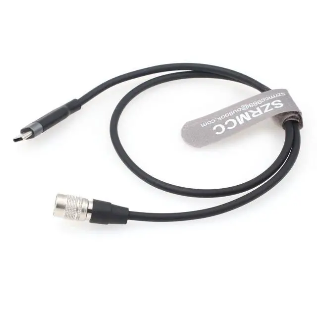 Alt view image 4 of 4 - USB C Type-C to Hirose 4 pin Male PD Trigger Power Cable for Zoom F4 F8 Sound Devices 688 644 633 (Stright USB C)