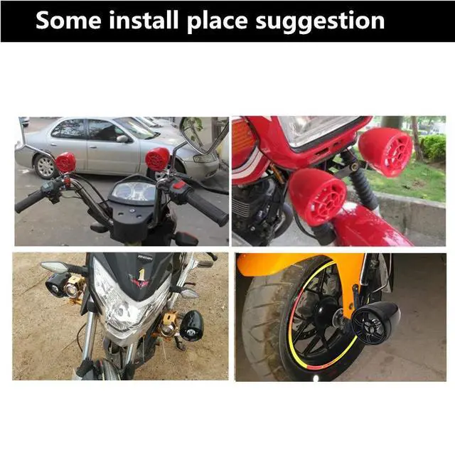 Alt view image 5 of 6 - 3" Motorcycle Weatherproof Bluetooth Wireless Speaker MP3 Music Player Sound Audio Stereo Amplifier System ATV UTV USB 2.0, Micro SD, FM Radio (Blue)