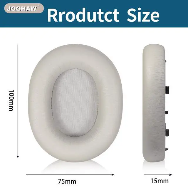 Alt view image 5 of 7 - Replacement Headphone Pads for Sony WH-1000xm5 (WH-1000xm5) Soft Protein Leather Replacement Earpads Ear, Premium Soft Memory Foam - Gold
