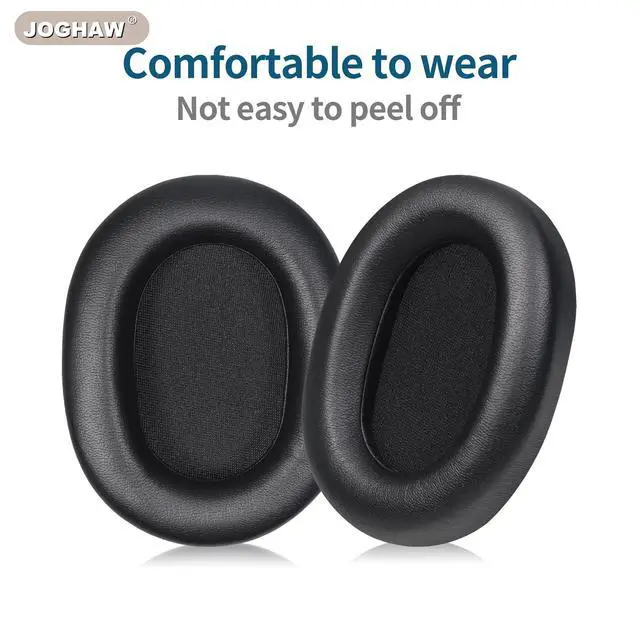 Alt view image 4 of 7 - Replacement Headphone Pads for Sony WH-1000xm5 (WH-1000xm5) Soft Protein Leather Replacement Earpads Ear, Premium Soft Memory Foam - Black