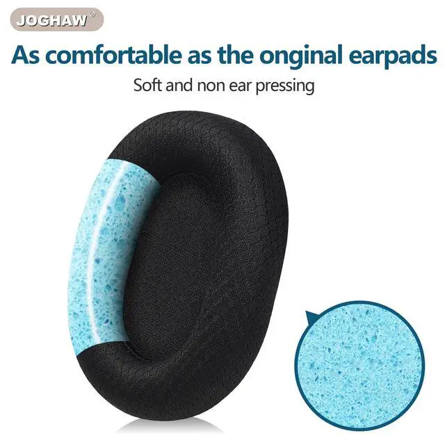 Alt view image 3 of 7 - Replacement Headphone Pads for Sony WH-1000xm5Soft Breathable mesh Replacement Earpads Ear, Premium Soft Memory Foam Black