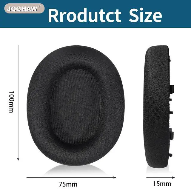 Alt view image 5 of 7 - Replacement Headphone Pads for Sony WH-1000xm5Soft Breathable mesh Replacement Earpads Ear, Premium Soft Memory Foam Black