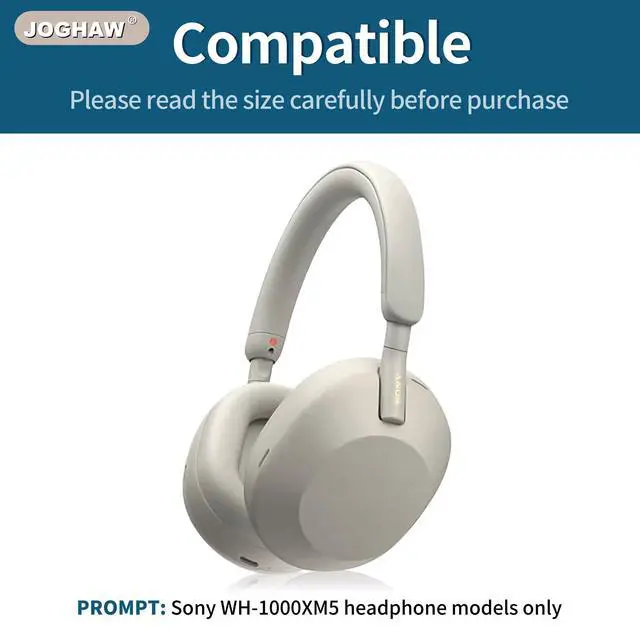 Alt view image 6 of 7 - Replacement Headphone Pads for Sony WH-1000xm5Soft Breathable mesh Replacement Earpads Ear, Premium Soft Memory Foam Black