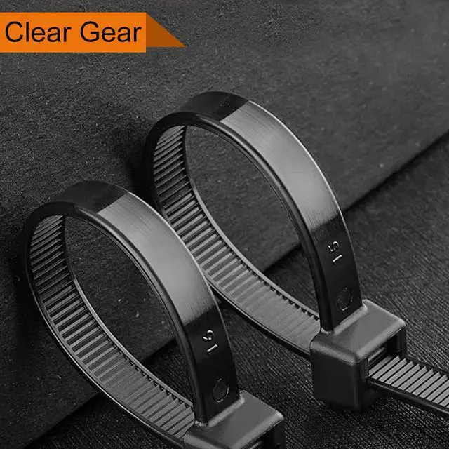 Alt view image 3 of 6 - Zip Ties Heavy Duty 16inch 100 Pack, ECRAB Industrial Large Zip Cable Ties 175 Pounds Strong Nylon Self-Locking Outdoor Wire Ties Wraps - Black