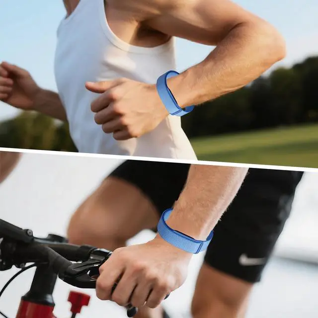Alt view image 6 of 6 - Nylon Band Compatible with Google Fitbit Air, Breathable Woven Replacement Watch Band, Adjustable Hook and Loop Sport Wristband, Fitness and Daily Wear